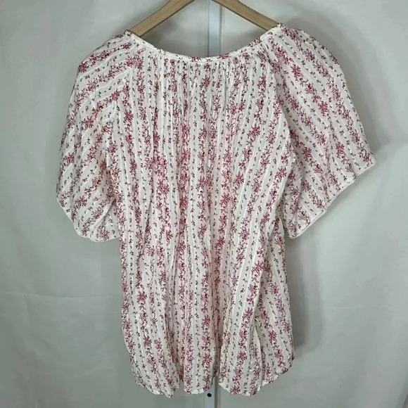 Zara Women Flowy, Boho, Floral Peasant Top Size Medium - Picture 3 of 10